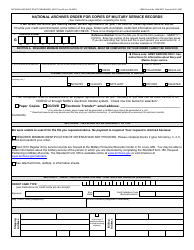 NATF Form 86 National Archives Order for Copies of Military Service Records, Page 3