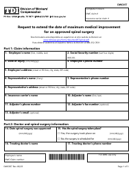 Document preview: Form DWC057 Request to Extend the Date of Maximum Medical Improvement for an Approved Spinal Surgery - Texas