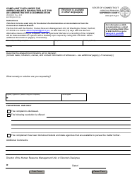 Document preview: Form JD-ES-263 Complaint Filed Under the Americans With Disabilities Act for an Administrative Accommodation - Connecticut