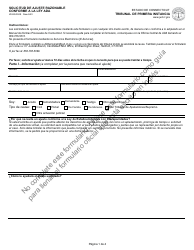 Document preview: Formulario JD-ES-352S Solicitud De Ajuste Razonable Conforme a La Ley Ada - Connecticut (Spanish)