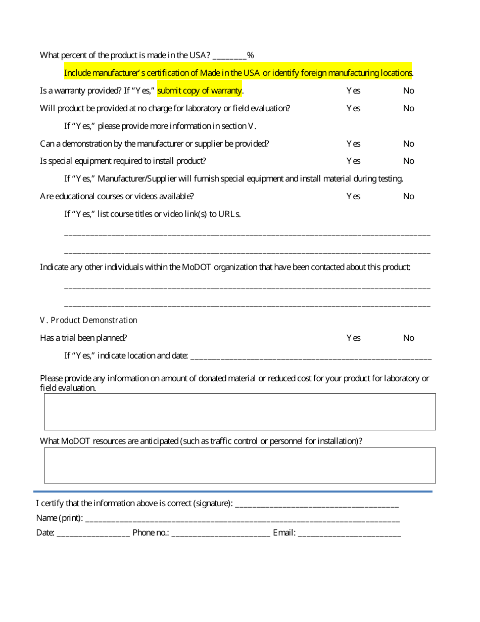 Form NPE09 New Product Evaluation Form - Missouri, Page 5