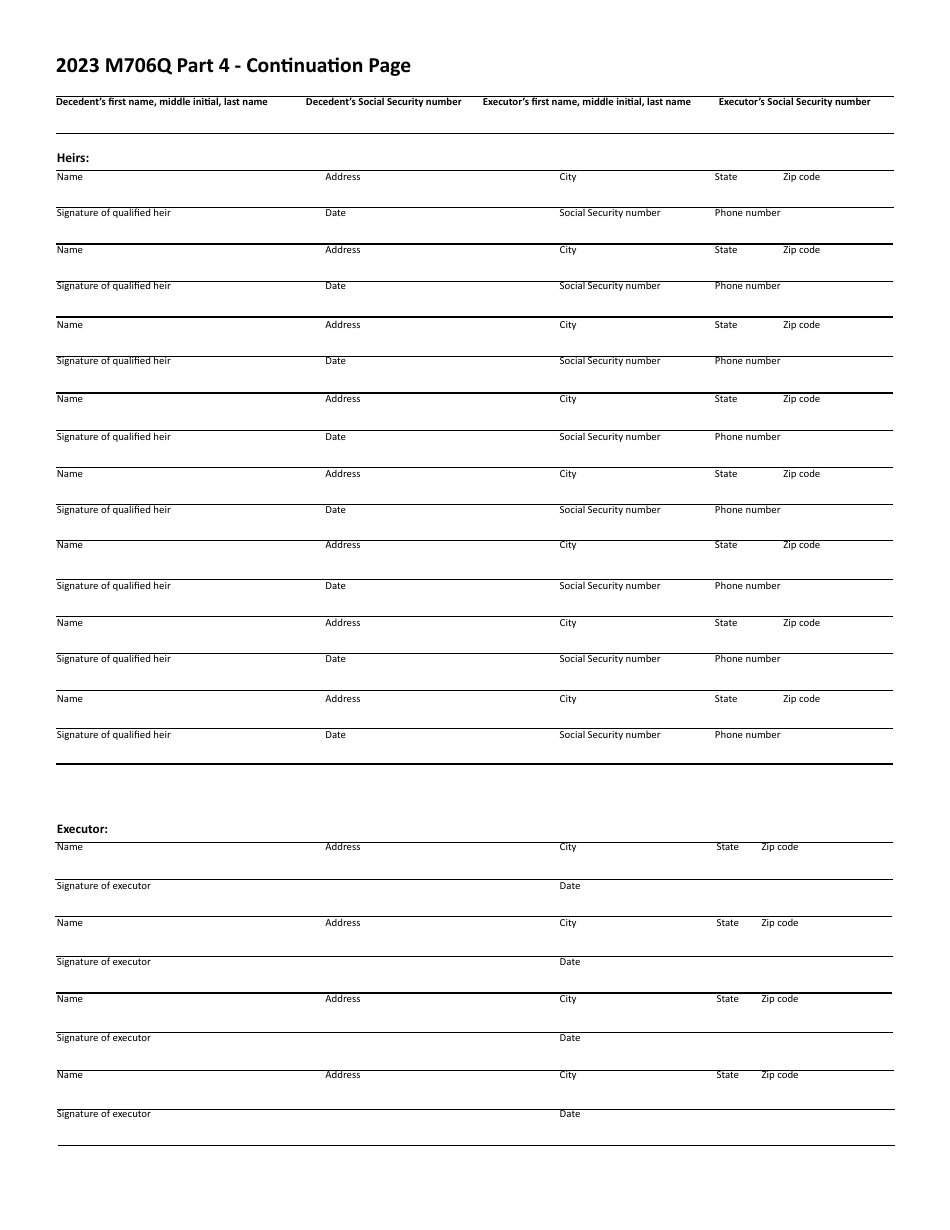 Schedule M706Q Election to Claim the Qualified Small Business and Farm Property Deduction - Minnesota, Page 10