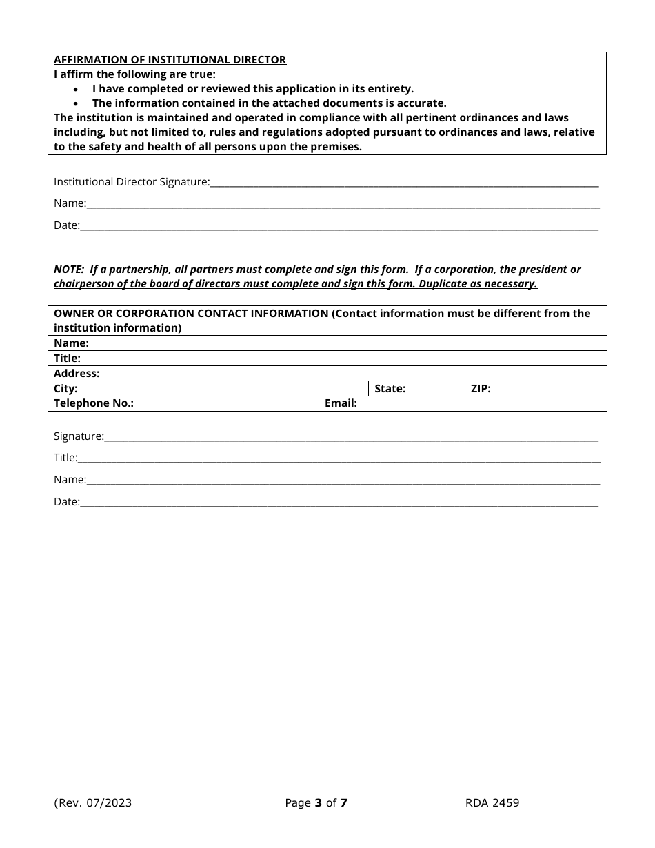 Application for Change of Ownership and Request for Conditional Authorization - Tennessee, Page 3