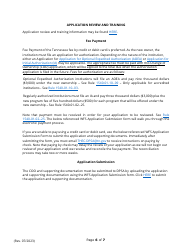 Application for Change of Ownership and Request for Conditional Authorization - Tennessee, Page 6