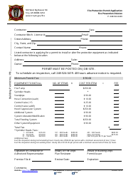Document preview: Fire Protection Permit Application - City of Troy, Michigan