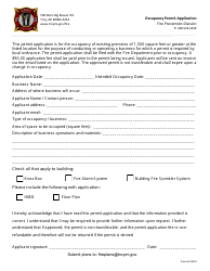 Document preview: Occupancy Permit Application - City of Troy, Michigan
