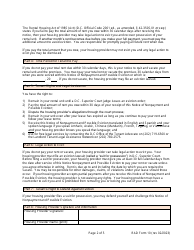 RAD Form 10 Notice of Nonpayment and Possible Eviction - Washington, D.C., Page 2