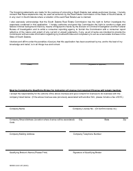 Application for License Real Estate Auctioneer - South Dakota, Page 4