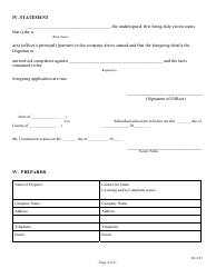 Application for Credit Service Organization - Missouri, Page 3