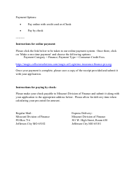 Application for Credit Service Organization - Missouri, Page 4