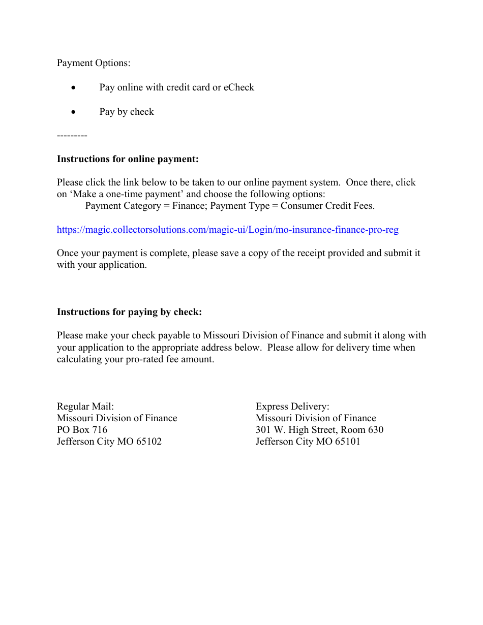 Application for Credit Service Organization - Missouri, Page 4