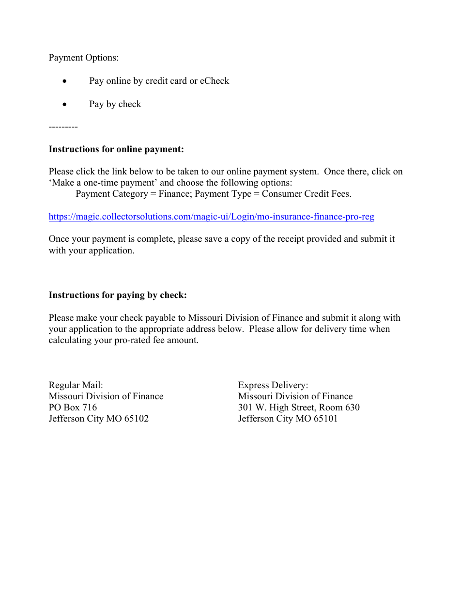 Application for Missouri Financing Institution Licensing Act - Chapter 364 - Missouri, Page 4