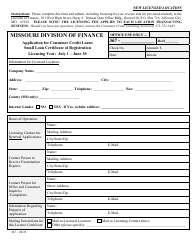 Application for Consumer Credit Loans Small Loan Certificate of Registration - Missouri, Page 2