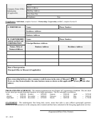 Application for Consumer Credit Loans Small Loan Certificate of Registration - Missouri, Page 3