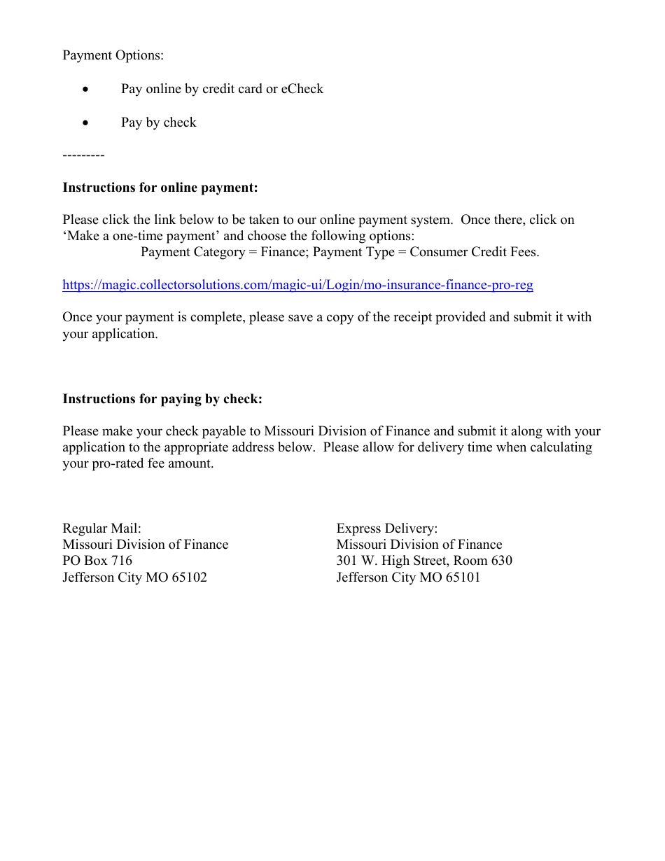 Application for Small, Small Loans Certificate of Registration - Missouri, Page 4