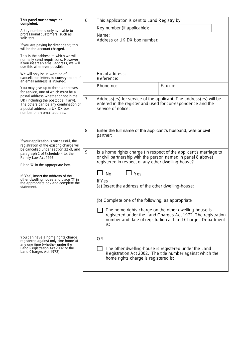 Form HR1 Download Fillable PDF or Fill Online Application for Registration of a Notice of Home