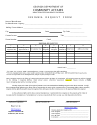 Document preview: Form IB-103 Insignia Request Form - Industrialized Buildings Program - Georgia (United States)