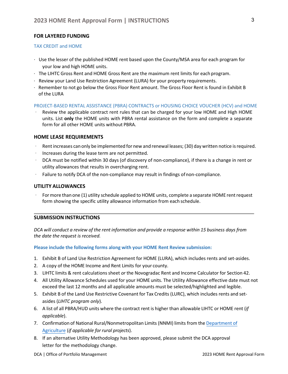Home Rent Approval Form - Georgia (United States), Page 3