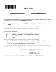 Statement of Change of Business Mailing Address - Idaho, Page 2