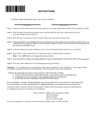 Cancellation or Amendment of Certificate of Assumed Business Name - Idaho, Page 2