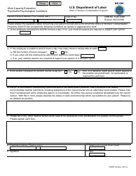 Document preview: Form OWCP-5A Work Capacity Evaluation Psychiatric/Psychological Conditions