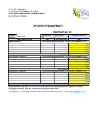 Form CDA7059 Ca Caregiver Resource Center Budget - California, Page 7