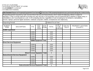 Form CDA9068 Calz Connect Closeout - California, Page 3