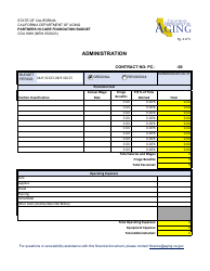 Form CDA9069 Partners in Care Foundation Budget - California, Page 2