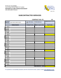 Form CDA9069 Partners in Care Foundation Budget - California, Page 4