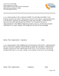 Form CDA7060 Narrative Closeout Form - Adrc Infrastructure Grant Program - California, Page 6
