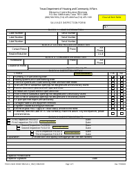 Document preview: MHD Form 1085 Salvage Inspection Form - Texas