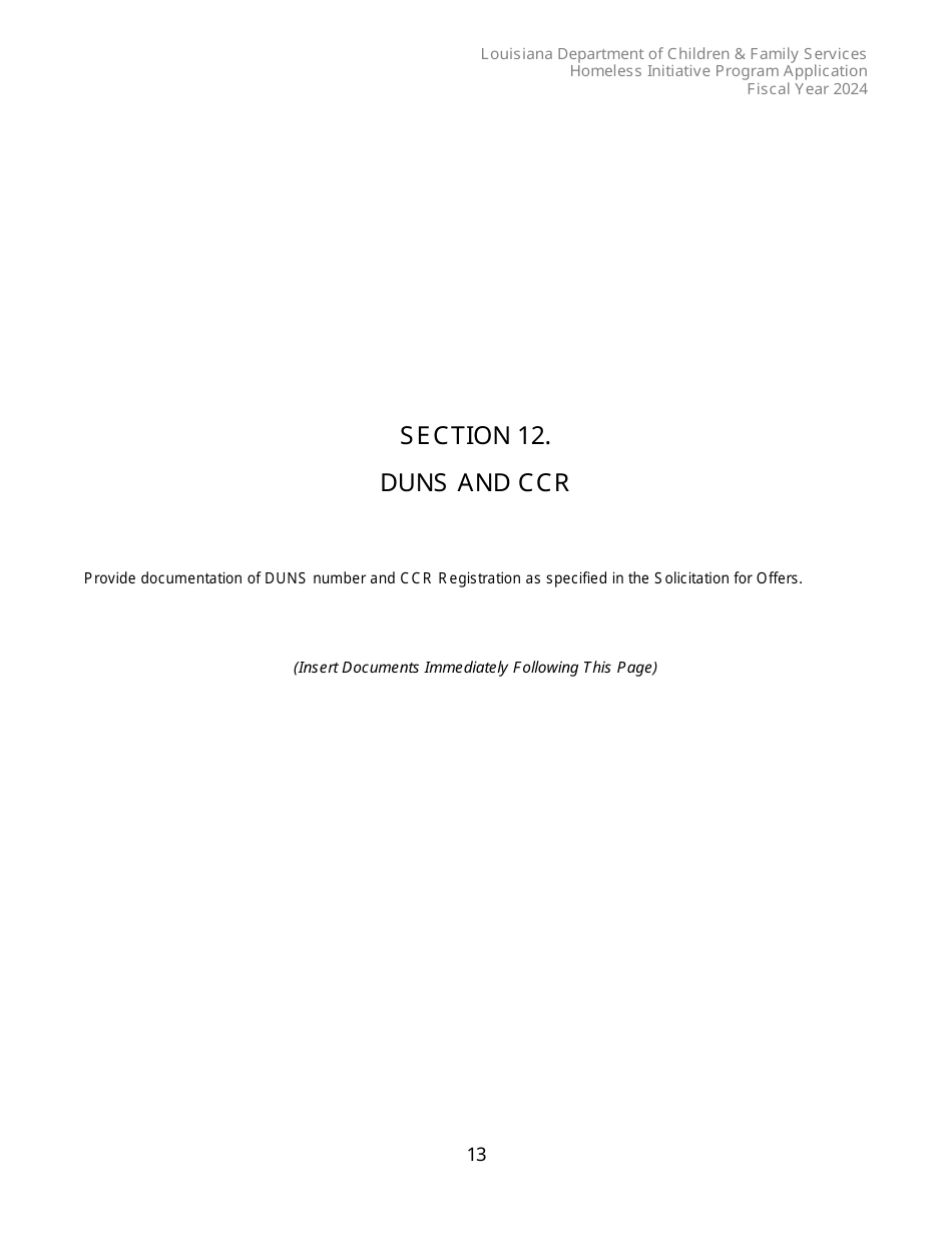 Exhibit A Homeless Inititative Program Application - Louisiana, Page 13