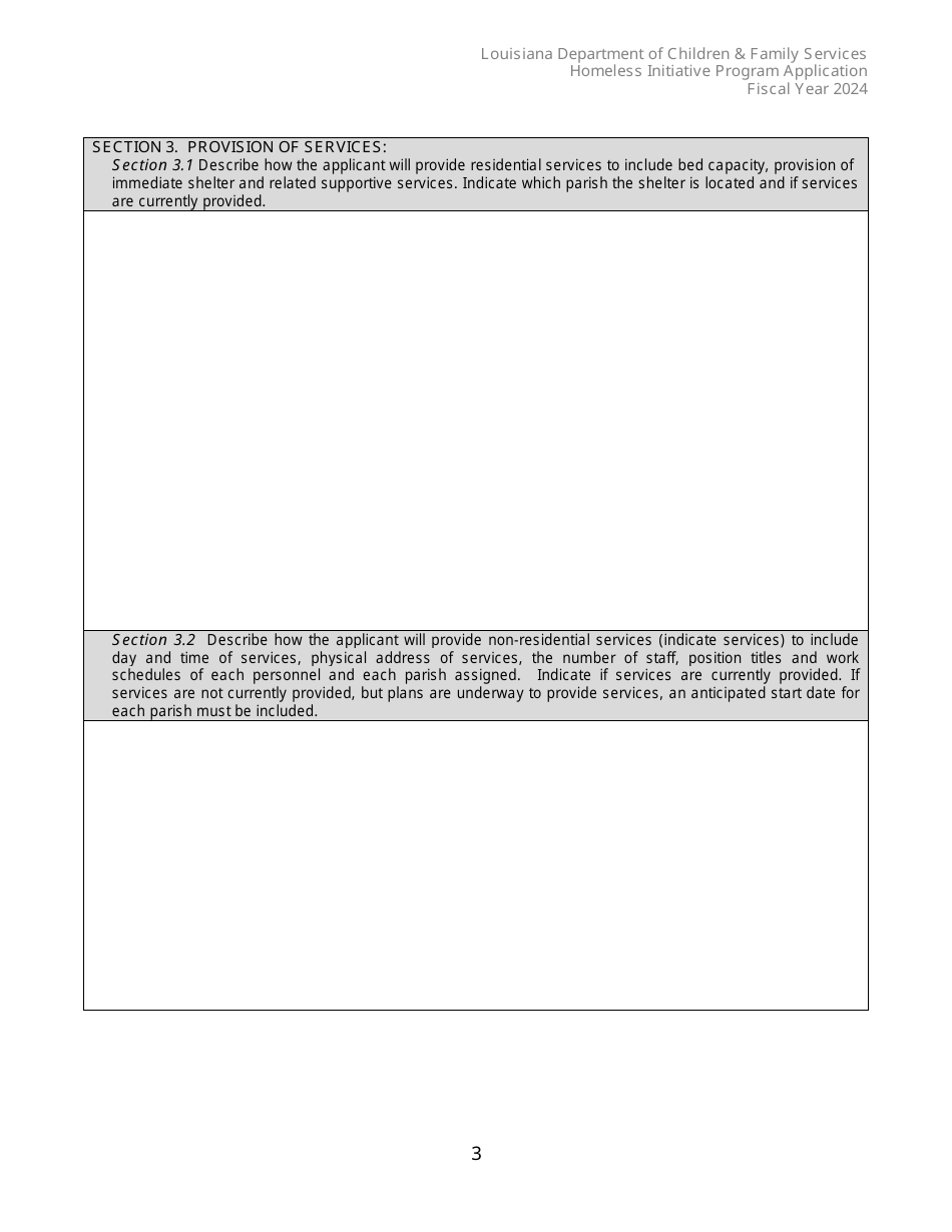 Exhibit A Homeless Inititative Program Application - Louisiana, Page 3