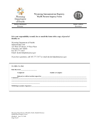 Wyir Patient Inquiry Form - Wyoming, Page 2