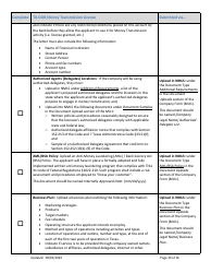 Tx-Dob Money Transmission License New Application Checklist (Company) - Texas, Page 10