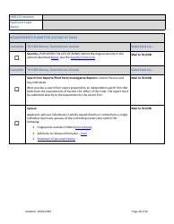 Tx-Dob Money Transmission License New Application Checklist (Company) - Texas, Page 16