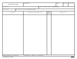 Document preview: SD Form 512 Job Analysis Form