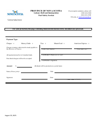 Fuel Safety Licence/Renewal Application Form - Nova Scotia, Canada, Page 5