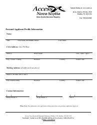 Document preview: Fuel Safety Initial Application Form - Nova Scotia, Canada