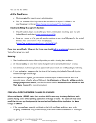 Form NAM101 Instructions - Application for Name Change and Other Relief - Minnesota, Page 3