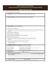 Project Proposal Form - Livestock Operator Fire and Flood Assistance Grant Program (Loffap) - Arizona, Page 3