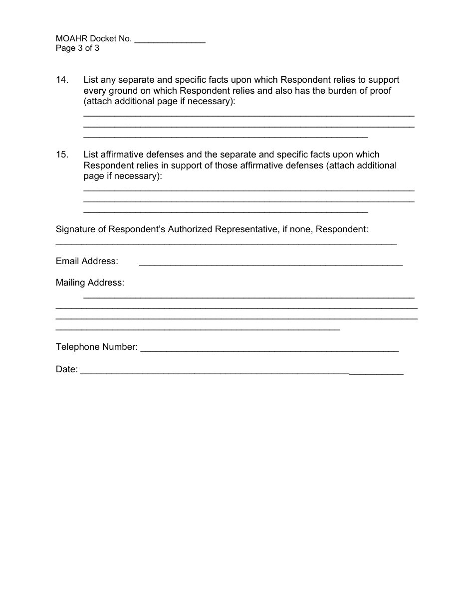 Entire Tribunal Special Assessment Answer - Michigan, Page 3