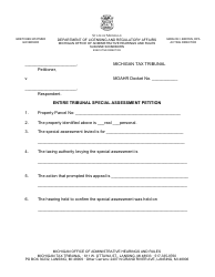 Document preview: Entire Tribunal Special Assessment Petition - Michigan