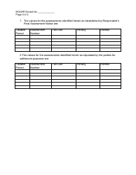 Non-property Stipulation - Multiple Assessment Form - Michigan, Page 2
