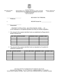 Document preview: Property Stipulation - Multiple Parcel Form - Michigan