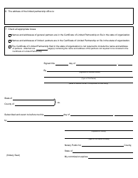 Form CSCL/CD-411 Application for Registration to Transact Business in Michigan for Use by Foreign Limited Partnerships - Michigan, Page 2