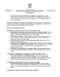 Property Tax Appeal Answer Form - Valuation/Exemption/Classification Appeal - Michigan, Page 5