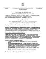 Property Tax Appeal Petition Form - Valuation/Exemption/Classification Appeal - Michigan, Page 5