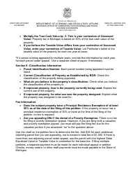 Property Tax Appeal Petition Form - Valuation/Exemption/Classification Appeal - Michigan, Page 7