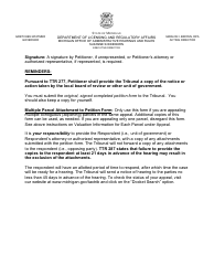 Property Tax Appeal Petition Form - Valuation/Exemption/Classification Appeal - Michigan, Page 8